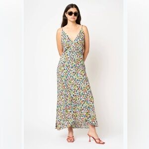 Joie Maxi Dress Floral Spagetti Strap Floral Vacation SZ 8  NWT